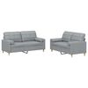 vidaXL 2-dijelni set sofa s jastucima svjetlosivi od tkanine
