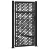 vidaXL Vrtna vrata crna 100x175 cm čelična križna konstrukcija