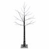 vidaXL Snježno LED božićno drvce Smeđa 22 x 22 x 120 cm Plastika