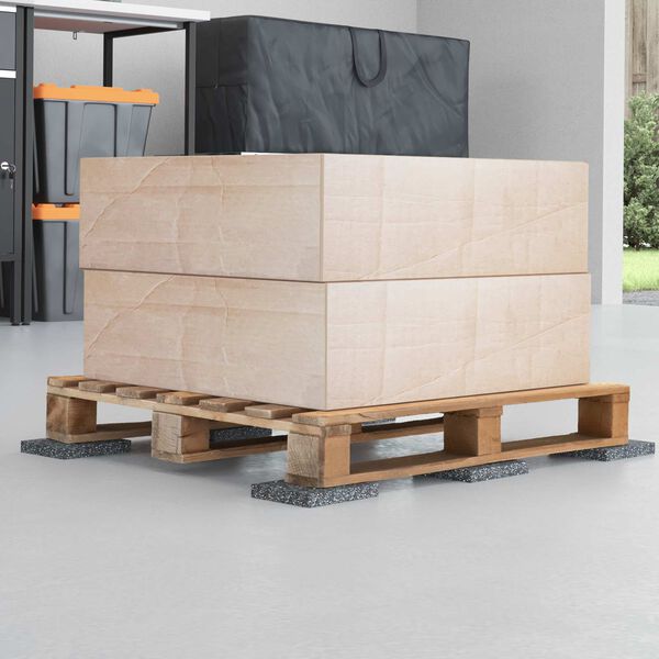 vidaXL Gumena granulatna ploča Crna 500 x 12 x 1 cm Guma