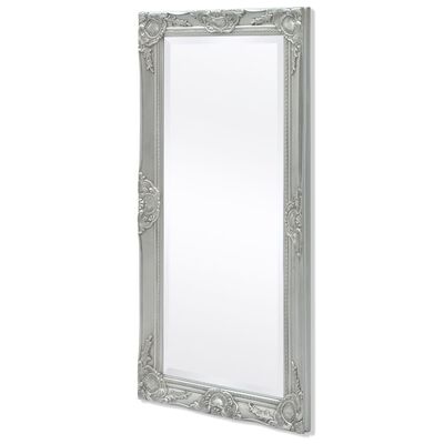 vidaXL Zidno ogledalo u baroknom stilu 100 x 50 cm srebrno