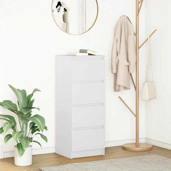 vidaXL Komoda bijela 37,5x35x99 cm Konstruirano drvo