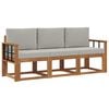 vidaXL Set vanjskih sofa 3 kom. Prirodna i svijetlo siva