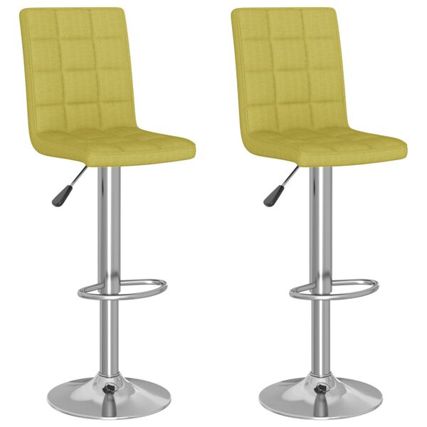 vidaXL Barski stolci od tkanine 2 kom zeleni