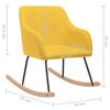 vidaXL Stolica za ljuljanje od tkanine žuta