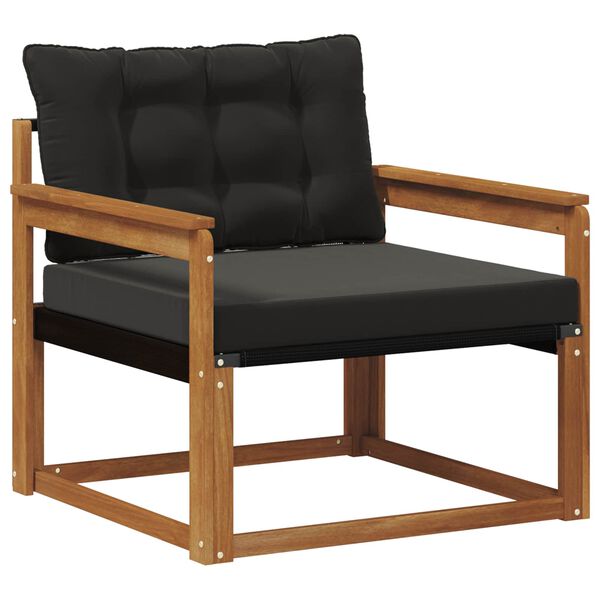 vidaXL Set vanjskih sofa Čvrsto drvo akacije i Textilene Prirodna