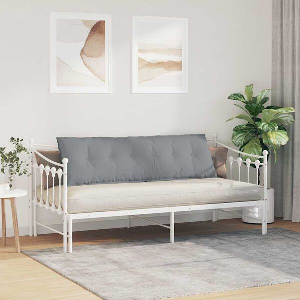 vidaXL Jastuk za leđa Svijetlo siva 160 x 19 x 50 cm tkanina