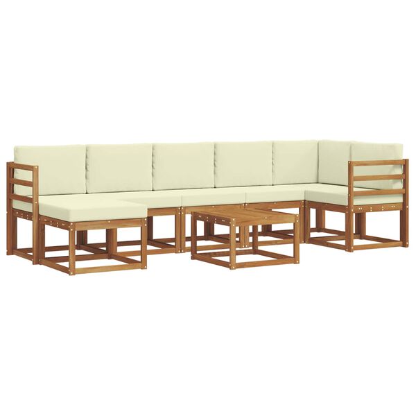 vidaXL Set vanjskih sofa s jastukom 8 pcs Prirodna i krem