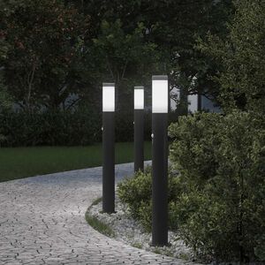 vidaXL Stupić sa senzorom 3 kom 80 cm nehrđajući čelik IP44