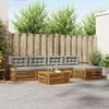 vidaXL Set vanjskih sofa s jastukom 6 pcs Prirodna i svijetlo siva