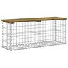 vidaXL Vrtna klupa s gabionskim dizajnom 103x31,5x42 cm od borovine