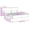 vidaXL Krevet s od storage s uzglavljem Dimljeni hrast 200 x 200 cm