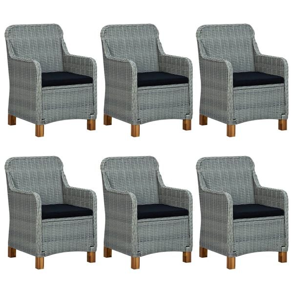 vidaXL 9-dijelni vrtni blagovaonski set svjetlosivi