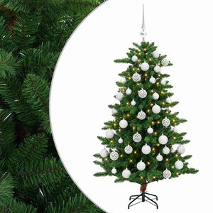 vidaXL Umjetno božićno drvce s kuglicama 120 cm 150 LED lampica