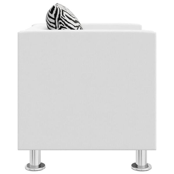 vidaXL Fotelja od umjetne kože bijela