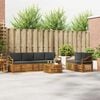 vidaXL Set vanjskih sofa 7 pcs Prirodna i antracit Čvrsto drvo akacije