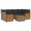 vidaXL 7-dijelni set vrtnih sofa sivi od poliratana
