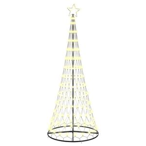 vidaXL LED božićno drvce Topla bijela 250 cm Metal