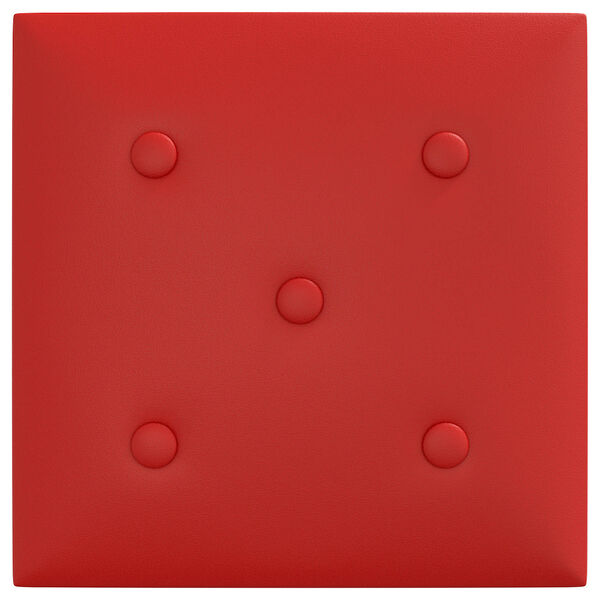 vidaXL Zidna uzglavlja 12 pcs Vinska crvena 30 x 30 cm Lažna koža