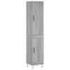 vidaXL Visoka komoda siva sonome 34,5x34x180 cm od konstruiranog drva