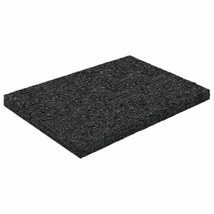 vidaXL Gumenasti granulatni vanjski pod Crna 6 x 9 x 0,6 cm Guma