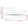 vidaXL Metalni okvir kreveta uzglavlje i podnožje crni 100x200 cm