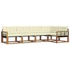 vidaXL Set vanjskih sofa 5 kom. Prirodna i krem