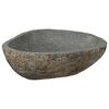 vidaXL Umivaonik od riječnog kamena Svijetlo siva 52 x 40 x 15 cm