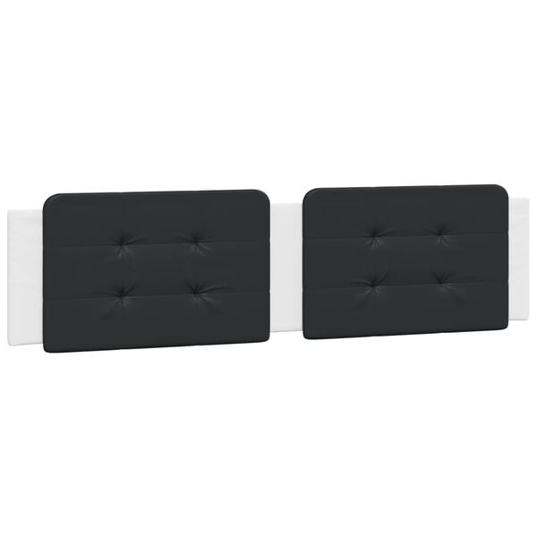 vidaXL Jastuk za uzglavlje Zadar crno-bijeli 200 cm od umjetne kože