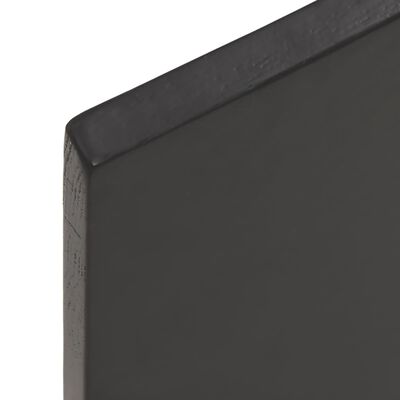 vidaXL Stolna ploča tamnosmeđa 80x60x2 cm obrađena masivna hrastovina