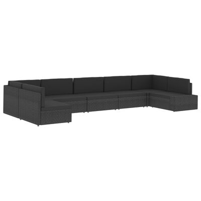 vidaXL Modularna kutna sofa od poliratana s lijevim naslonom smeđa