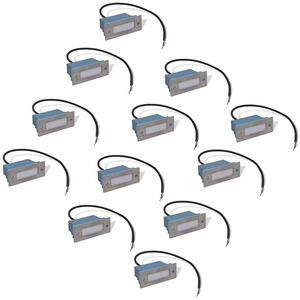 vidaXL LED ugradbena svjetla za stepenice 12 kom 44 x 111 x 56 mm