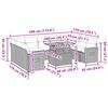 vidaXL 10-dijelni set vrtnih sofa poliratan i bagrem s jastucima sivi