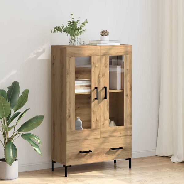 vidaXL Highboard Umjetnički hrast 69,5 x 31 x 115 cm Konstruirano drvo