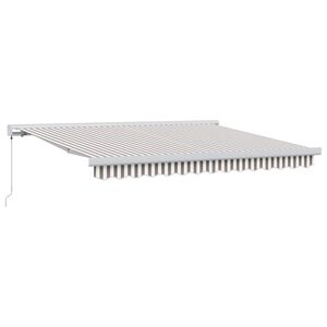 vidaXL Povlačivi tende Svijetlo siva i bijela. 500 &times; 300 cm
