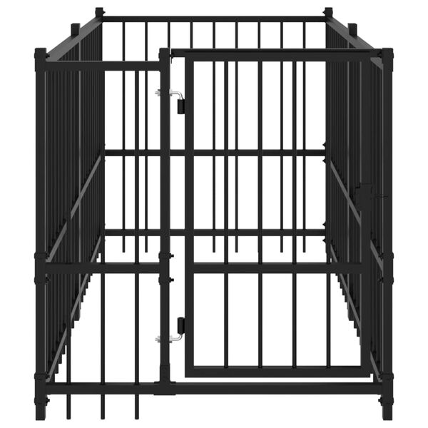 vidaXL Kavez za pse crni 193,5 x 97 x 100 cm čelični