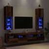 vidaXL TV ormarići s LED svjetlima 2 kom boja drva 30,5 x 30 x 102 cm