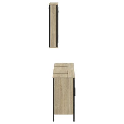 vidaXL 3-dijelni set kupaonskog namještaja boja hrasta sonome drveni