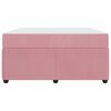 vidaXL Krevetna konstrukcija s madracem Ružičasta 160 x 200 cm tkanina