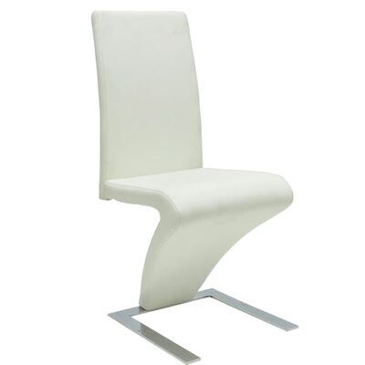 vidaXL Blagovaonske stolice od umjetne kože 6 kom bijele