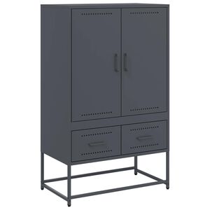 vidaXL Visoka komoda antracit 68x39x111,5 cm od čelika