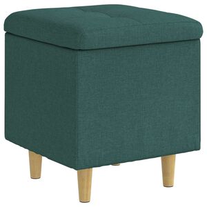 vidaXL Otoman s pohranom Tamnozelena 40 x 40 x 45 cm tkanina