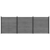 vidaXL Set ograde 526 x 186 cm WPC i aluminij Siva