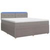vidaXL Boxspring krevet s madracem Sivosmeđa 160 x 200 cm Tkanina