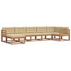 vidaXL Set vanjskih sofa 7 kom. Prirodna i bež