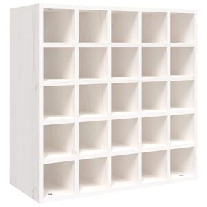 vidaXL Vinski ormarić bijeli 56x25x56 cm masivno drvo bor