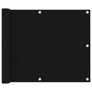 vidaXL Balkonski zastor crni 75 x 300 cm od tkanine Oxford