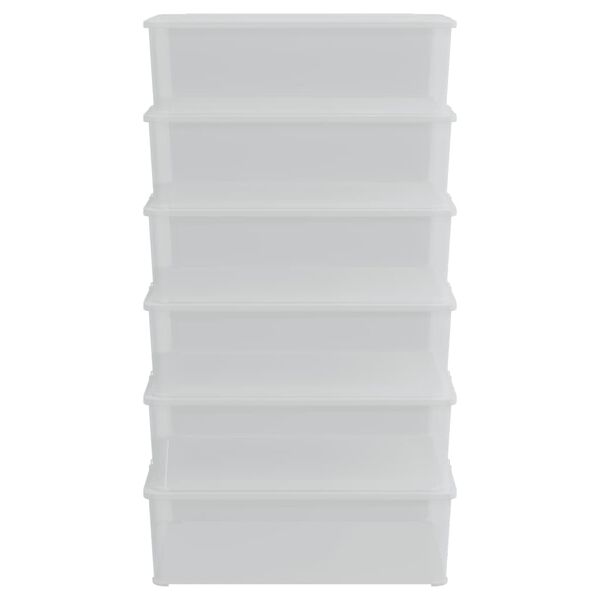 vidaXL Plastične kutije za pohranu 6 kom 25 L za slaganje