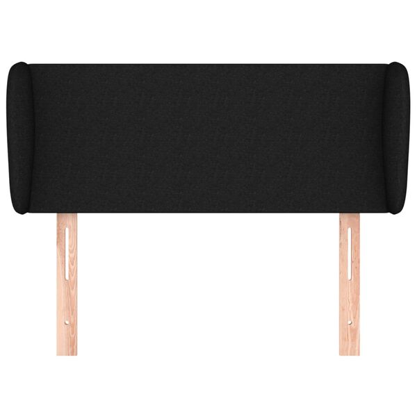 vidaXL Uzglavlje s u&scaron;ima crno 83x23x78/88 cm od tkanine