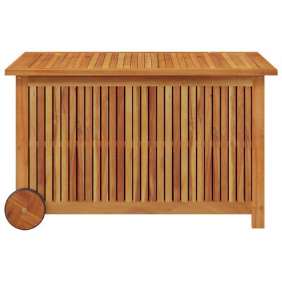 vidaXL Vrtna kutija za pohranu s kotačima 90x50x58 cm od drva bagrema